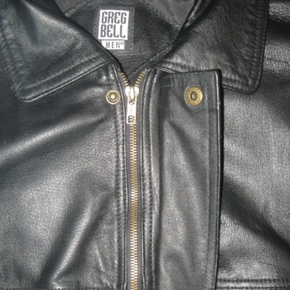 Greg Bell Black Leather Coat